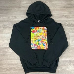 Nickelodeon 90s Cartoon Pull over Hoodie, Rugrats, Hey Arnold, Ren & Stimpy,